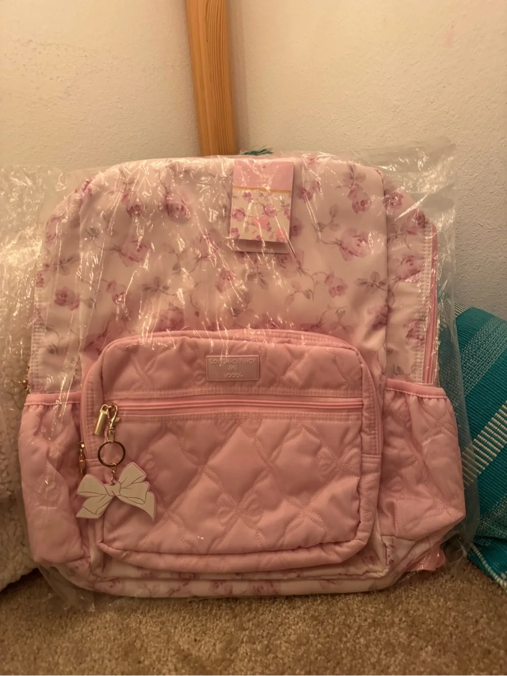 LoveShackFancy × Target - Yoobi Ribbon Rosa Backpack Sterling Dusk